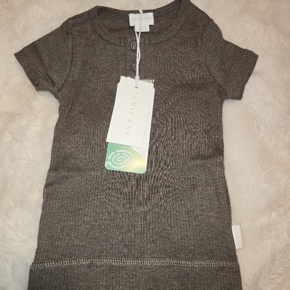 Nwt jamie kay organic Henley top 6-12 m new - Picture 1 of 2